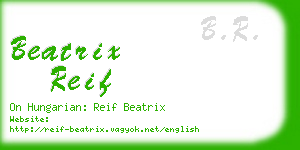 beatrix reif business card